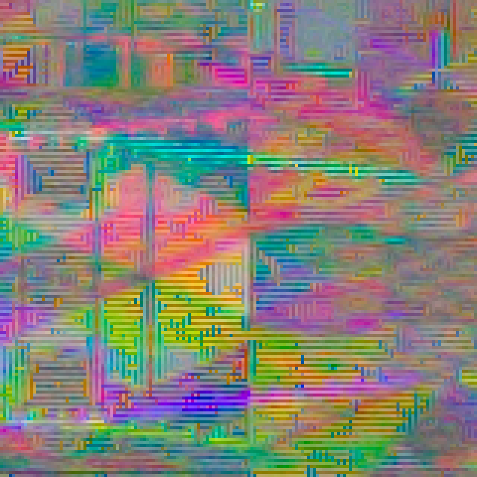Enlarged 160 by 160 pixel detail from the same city photograph